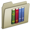 Light Brown Library Icon 128x128 png